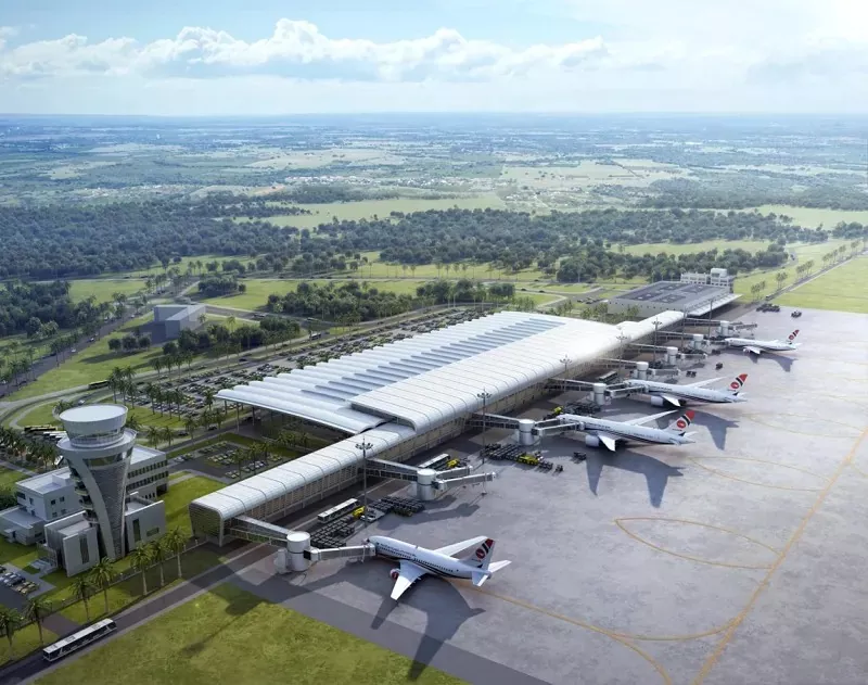 Ekonomični modularni terminal čelične konstrukcije