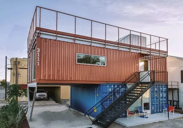 Modularna spavaonica od čeličnih kontejnera koja se može slagati jedna na drugu