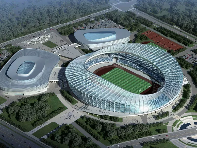 Unaprijed proizvedena čelična konstrukcija za kompleks sportskog centra