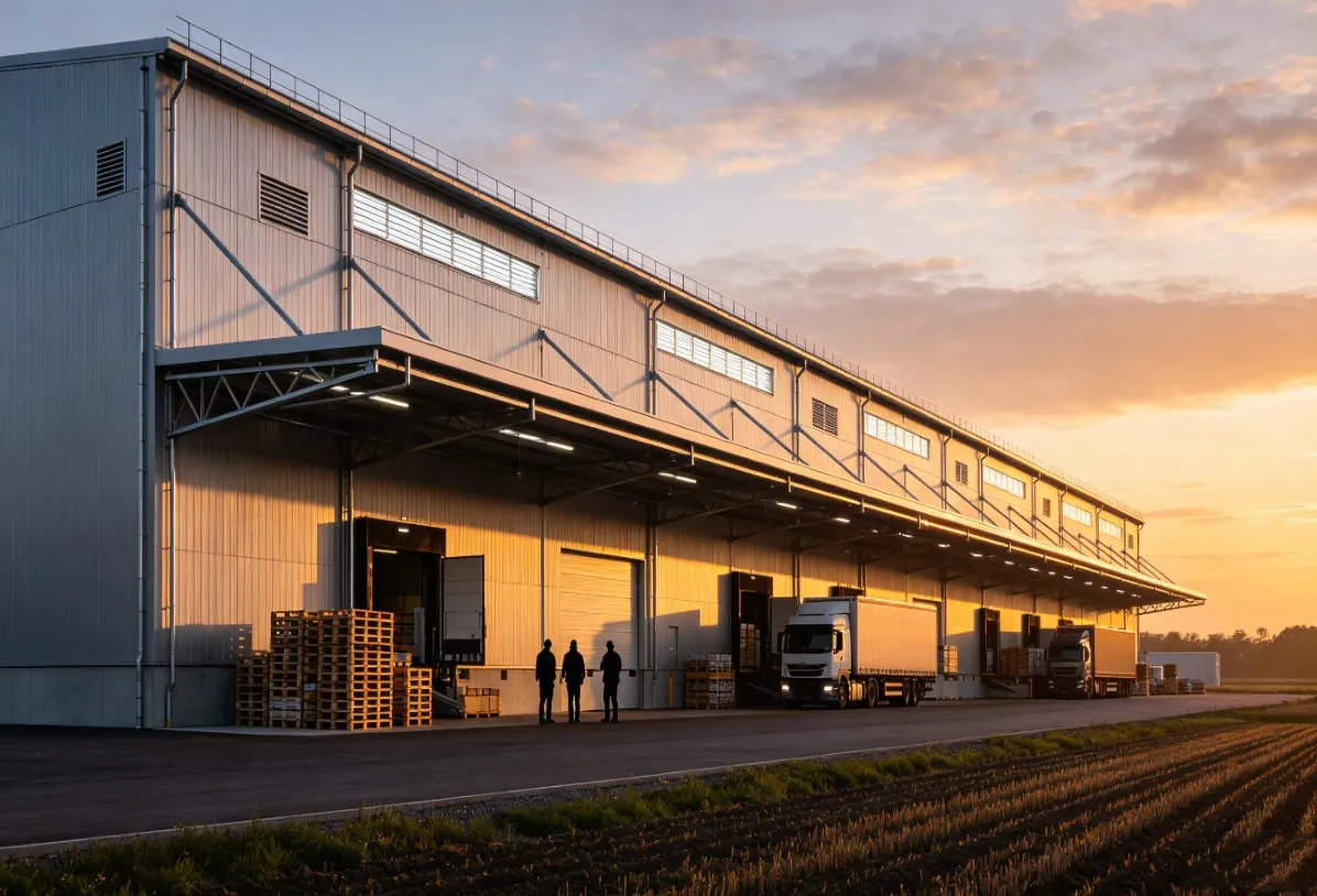 Čelična konstrukcija izgradnja logističkog centra za poljoprivredne proizvode