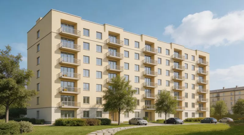 Stambena zgrada za učitelje čelične konstrukcije